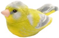 Wild Republic knuffel groenling met geluid 16 cm pluche geel - thumbnail