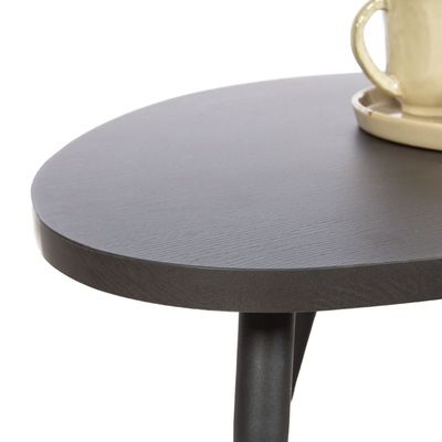 Driehoekige Bijzettafels Lulu (2 stuks)  | Melamine  | Melamine | Zwart