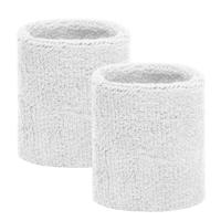 Witte pols zweetbandjes 2 stuks