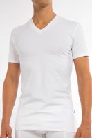 Claesens T-shirt V-hals stretch 2-Pack wit - thumbnail