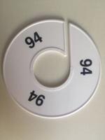 Maatring 11 cm wit/zwart 94