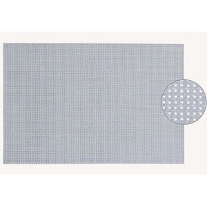 1x Rechthoekige placemats grijs/lila paars kunststof 45 x 30 cm   -
