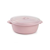 Forte Plastics Magnetronschaal met deksel/ventiel - 2 liter - roze - kunststof - BPA vrij - keukenhulpmiddelen   -