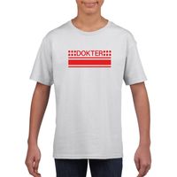 Dokter logo t-shirt wit voor kinderen - thumbnail