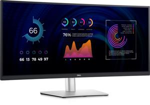 Dell P3424WE LED-monitor Energielabel F (A - G) 86.4 cm (34 inch) 3440 x 1440 Pixel 21:9 5 ms HDMI, DisplayPort, USB 3.2 Gen 2, USB-A, USB-C IPS LED