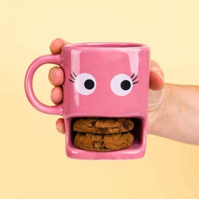 Koekjesmok met ogen- roze