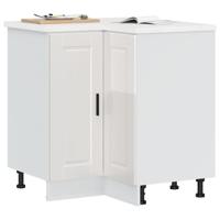 Keuken hoekonderkast "Porto" bewerkt hout hoogglans wit