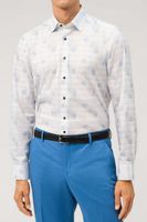 OLYMP Level Five Body Fit Overhemd lichtblauw/wit, Motief