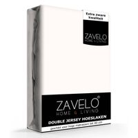 Zavelo Double Jersey Hoeslaken Creme-Lits-jumeaux (180x200 cm) - thumbnail