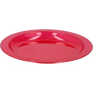 Bordjes plastic rood 20 cm kunststof/plastic   -