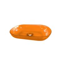 Best Design Waskom Opbouw 54x34x12 cm Resin Transparant Oranje