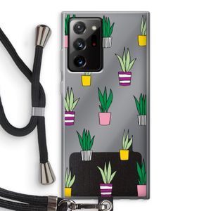 Sanseveria: Samsung Galaxy Note 20 Ultra / Note 20 Ultra 5G Transparant Hoesje met koord