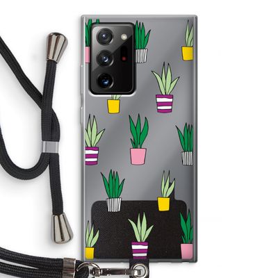 Sanseveria: Samsung Galaxy Note 20 Ultra / Note 20 Ultra 5G Transparant Hoesje met koord