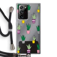 Sanseveria: Samsung Galaxy Note 20 Ultra / Note 20 Ultra 5G Transparant Hoesje met koord