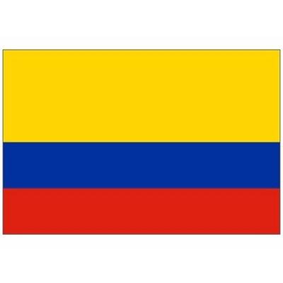 Klein formaat vlag Colombia - 60 x 90 cm - met ophangringen - Landen - Versiering