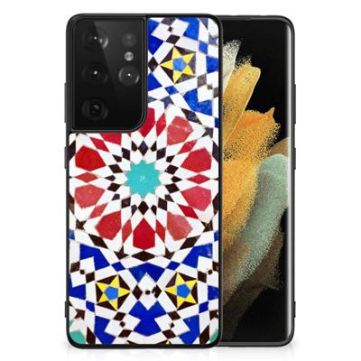 Samsung Galaxy S21 Ultra Marmeren Print Telefoonhoesje Mozaïek