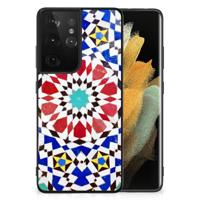 Samsung Galaxy S21 Ultra Marmeren Print Telefoonhoesje Mozaïek