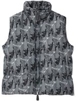 Burberry gilet matelassé EKD en soie mélangée - Gris