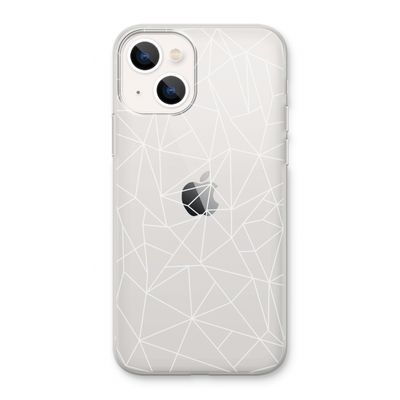 Geometrische lijnen wit: iPhone 13 Transparant Hoesje