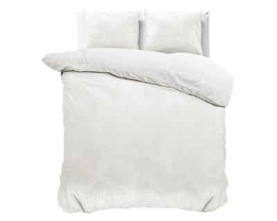 Sleeptime Velvet Uni Dekbedovertrek Wit 200 x 220 cm