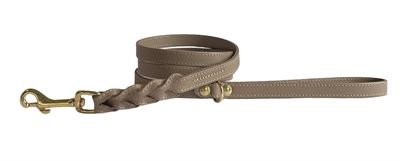 Sazzz hondenriem passion braided leer taupe