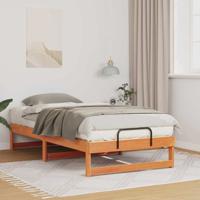 Bedframe met Draaghandvatten Bruin 90 x 200 cm
