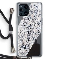 Gespikkelde marmer: Oppo Find X3 Transparant Hoesje met koord