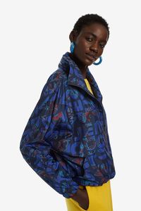 Lichtgewicht jack met logomania-print - BLUE - 46