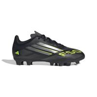 adidas F50 Club Gras / Kunstgras Voetbalschoenen (MG) Kids Zwart Zilver Neongeel