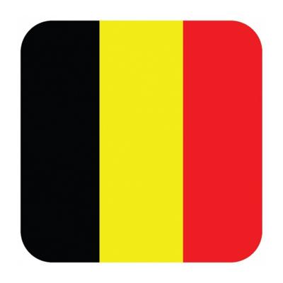 Belgische vlag bierviltjes - 15x stuks - vierkant - Belgie feestartikelen - Landen decoraties
