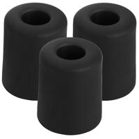 Benson Deurbuffers / deurstoppers rubbers - 3x - zwart -35 x 30 mm - met schroefbevestiging