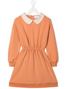 Eshvi Kids robe mi-longue à col Claudine - Orange