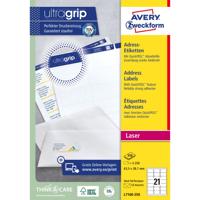 Etiket avery l7160-250 63.5x38.1mm wit 5250stuks