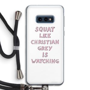 Christian Grey: Samsung Galaxy S10e Transparant Hoesje met koord