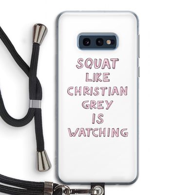 Christian Grey: Samsung Galaxy S10e Transparant Hoesje met koord