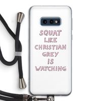 Christian Grey: Samsung Galaxy S10e Transparant Hoesje met koord