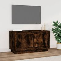 Tv-meubel 80x35x45 cm bewerkt hout gerookt eikenkleurig