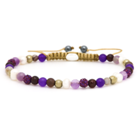 Karma Armband Spiral Chloe Purple Crystal Karma Armband Spiral Chloe Purple Crystal