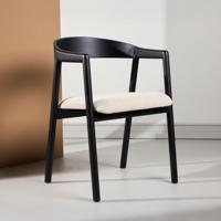 Nohr Eetkamerstoel 'Lenna' Essenhout, kleur Beige/Zwart