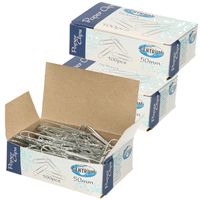 500 stuks grote zilveren paperclips 50 mm - thumbnail