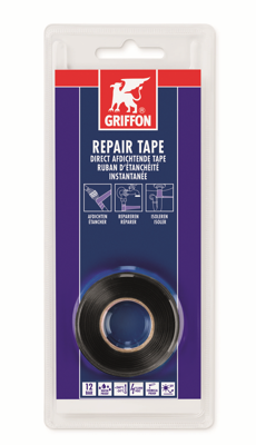 Griffon Repair Tape Zwart | Rol | 3 m x 25 mm - 6314928
