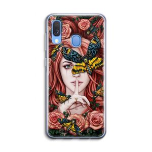 Lady Moth: Samsung Galaxy A40 Transparant Hoesje