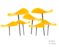 7 stuks! Zonnevangers Lucy Geel groot 175x20 cm Cazador Del Sol - Cazador del sol