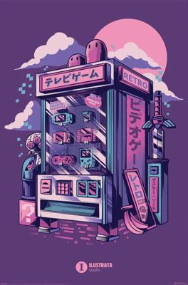 Poster Ilustrata Retro Vending Machine 61x91,5cm