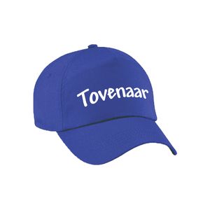 Tovenaar verkleed pet blauw kinderen