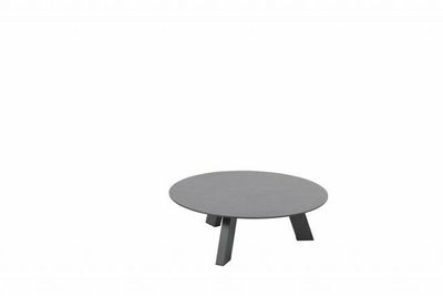 4SO Cosmic salontafel met hpl tafelblad slate antraciet 78 cm rond en 25 cm hoog