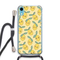 Citroenen: iPhone XR Transparant Hoesje met koord