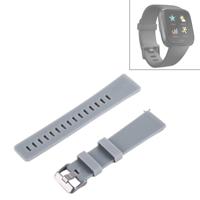 Voor Fitbit versa eenvoudige mode siliconen horlogebandje (grijs)