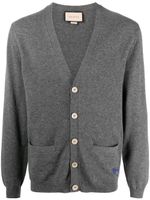 Gucci cardigan en cachemire à détail de mors - Gris