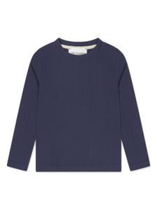 TRUSSARDI JUNIOR sweat en coton à détail de logo - Bleu